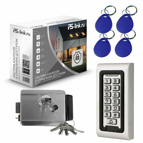 Комплект системы контроля доступа СКУД на одну дверь PS-link S601EM-WP-W-SSM / электромеханический замок / кодовая панель / RFID / WIFI