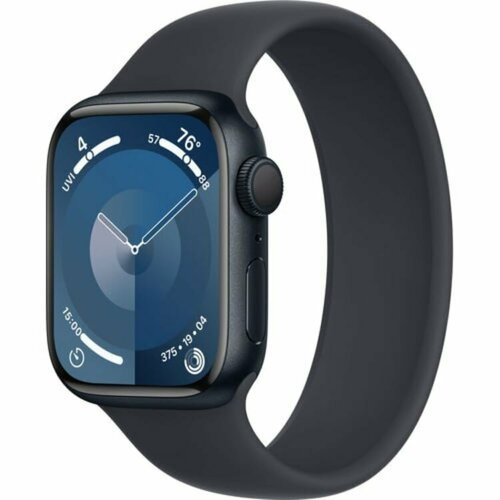 apple watch series 9 41mm midnight aluminum case with midnight sport band gps размер s m Apple Watch Series 9 GPS 41mm Aluminum Case with Solo Loop Size 7, Midnight (Тёмная ночь), MT9T3