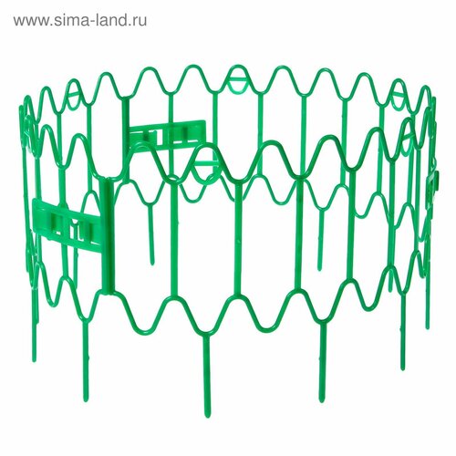 Кустодержатель для клубники, d = 15 см, h = 18 см, пластик, набор 10 шт, зелёный, «Волна»