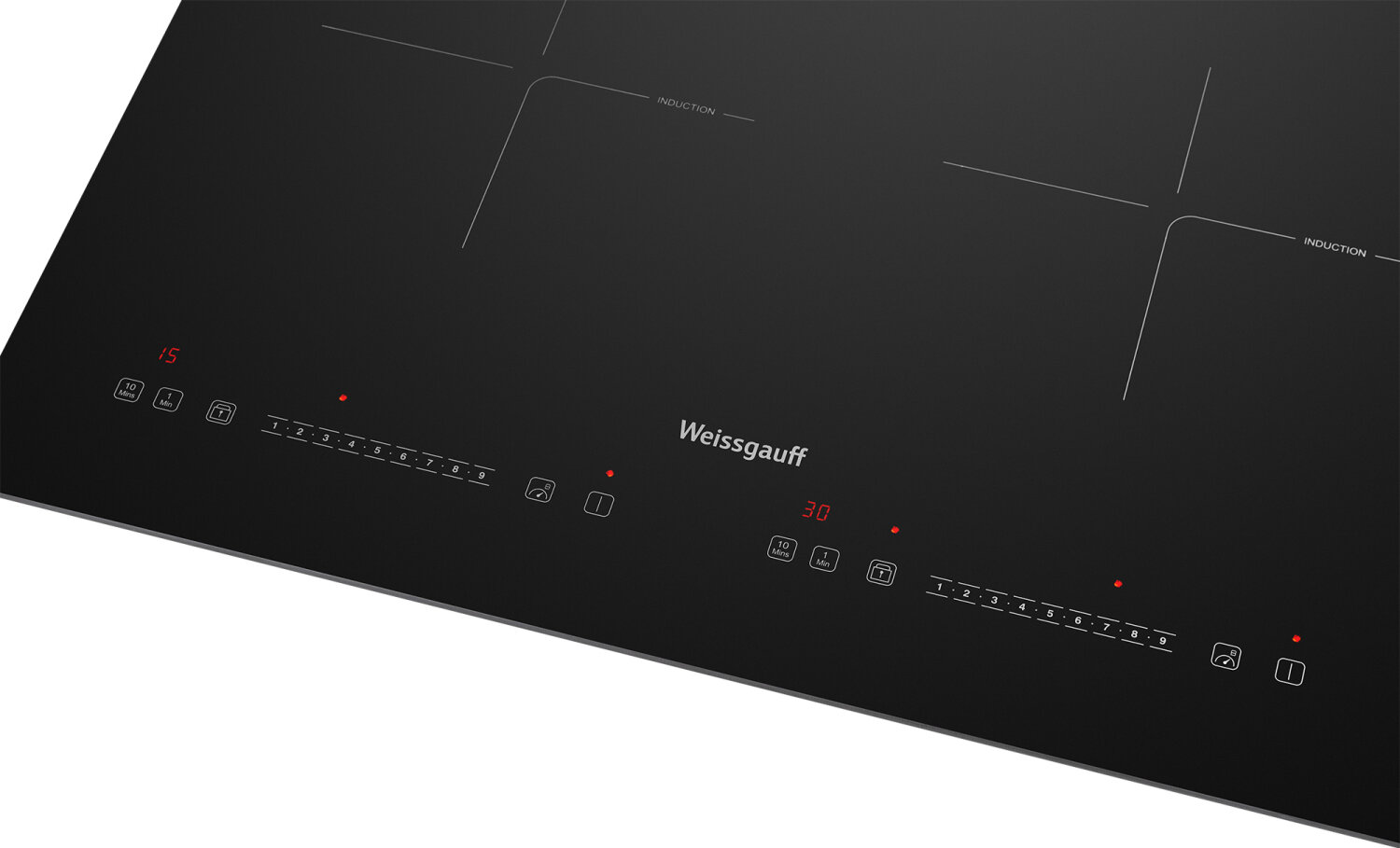 Индукционная варочная панель WEISSGAUFF HI 412 H, независимая, черный - фото №9