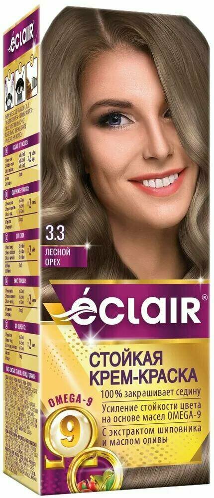 ECLAIR OMEGA-9 № 3.3 Лесной орех Стойкая крем-краска для волос