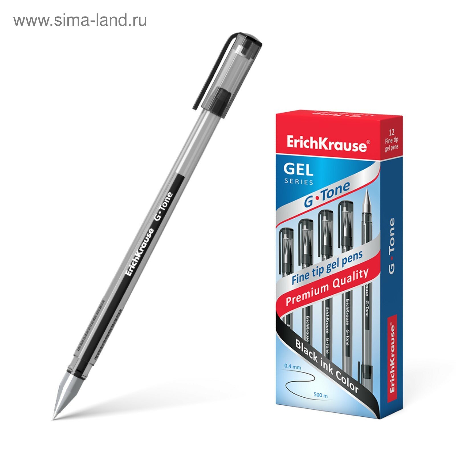 Ручка гелевая G-Tone, узел 0.5 мм, чернила чёрные, длина линии письма 500 метров