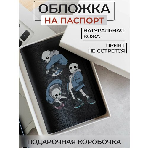 фото Обложка для паспорта russian handmade обложка на паспорт undertale op01954, черный