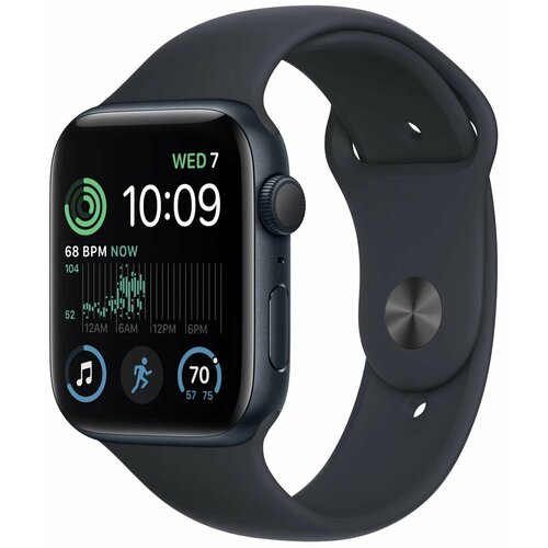 Умные часы Apple Watch Series SE Gen 2 44 мм Aluminium Case GPS, midnight Sport Band S/M