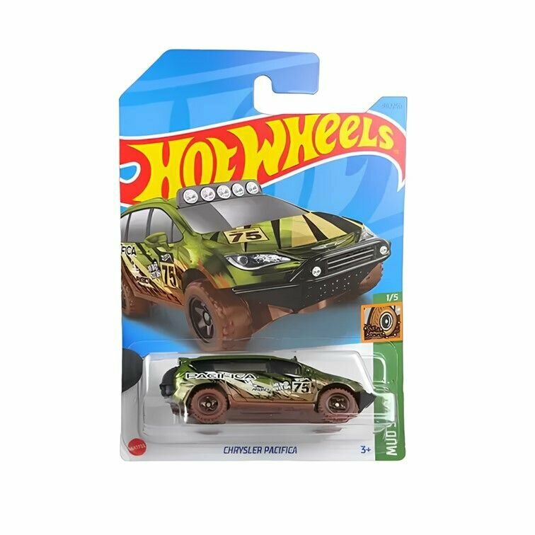 HKK35 Машинка игрушка Hot Wheels металлическая коллекционная Chrysler Pacifica хаки