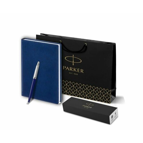 Подарочный набор Шариковая ручка Parker Jotter K60 цвет Blue и Ежедневник недатированный синий 2509₽