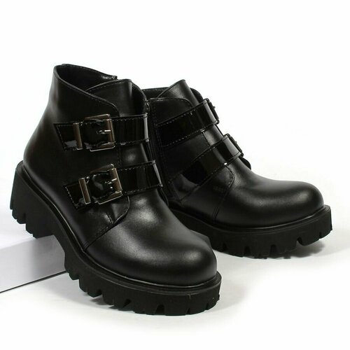 Ботинки  МИСС ТАИС MT223Ш/шерсть/Черный-33, зимние,натуральная кожа, полнота 7, размер 33, черный