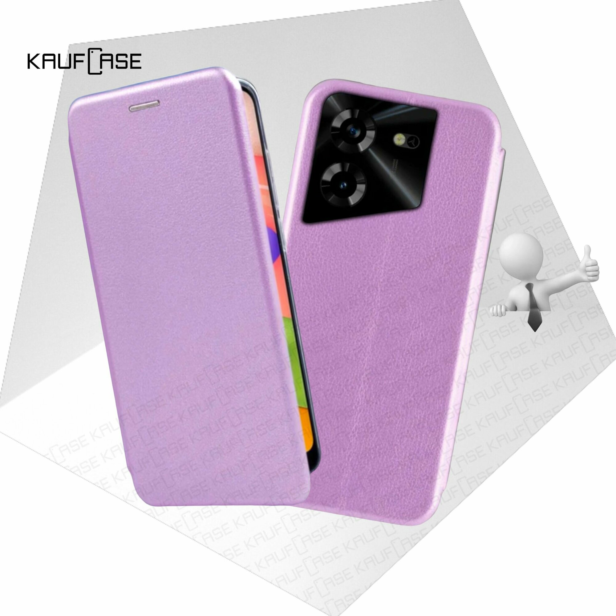 Чехол книжка KaufCase для телефона Tecno Pova 5 2023 (LH7n) (6.78'), сиреневый. Трансфомер