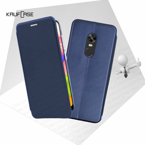 Чехол книжка KaufCase для телефона Xiaomi Redmi Note 4X (5.5), темно-синий. Трансфомер чехол книжка kaufcase для телефона xiaomi redmi note 9t 6 53 синий трансфомер