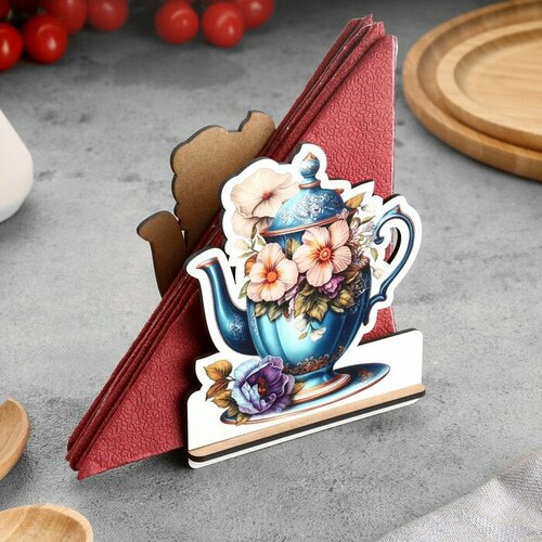 Салфетница Чайник с цветами 14 х 12 х 6 см 2шт 684₽