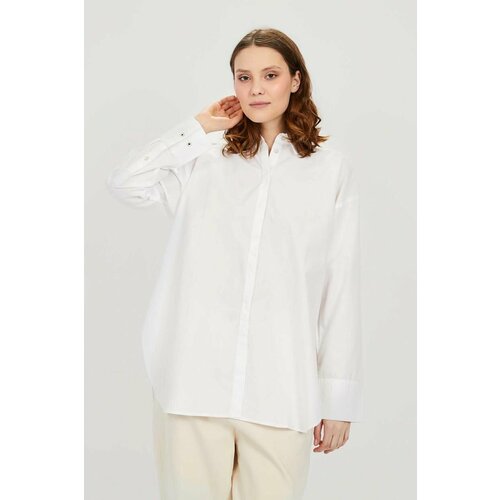 фото Блуза baon, размер 52, белый