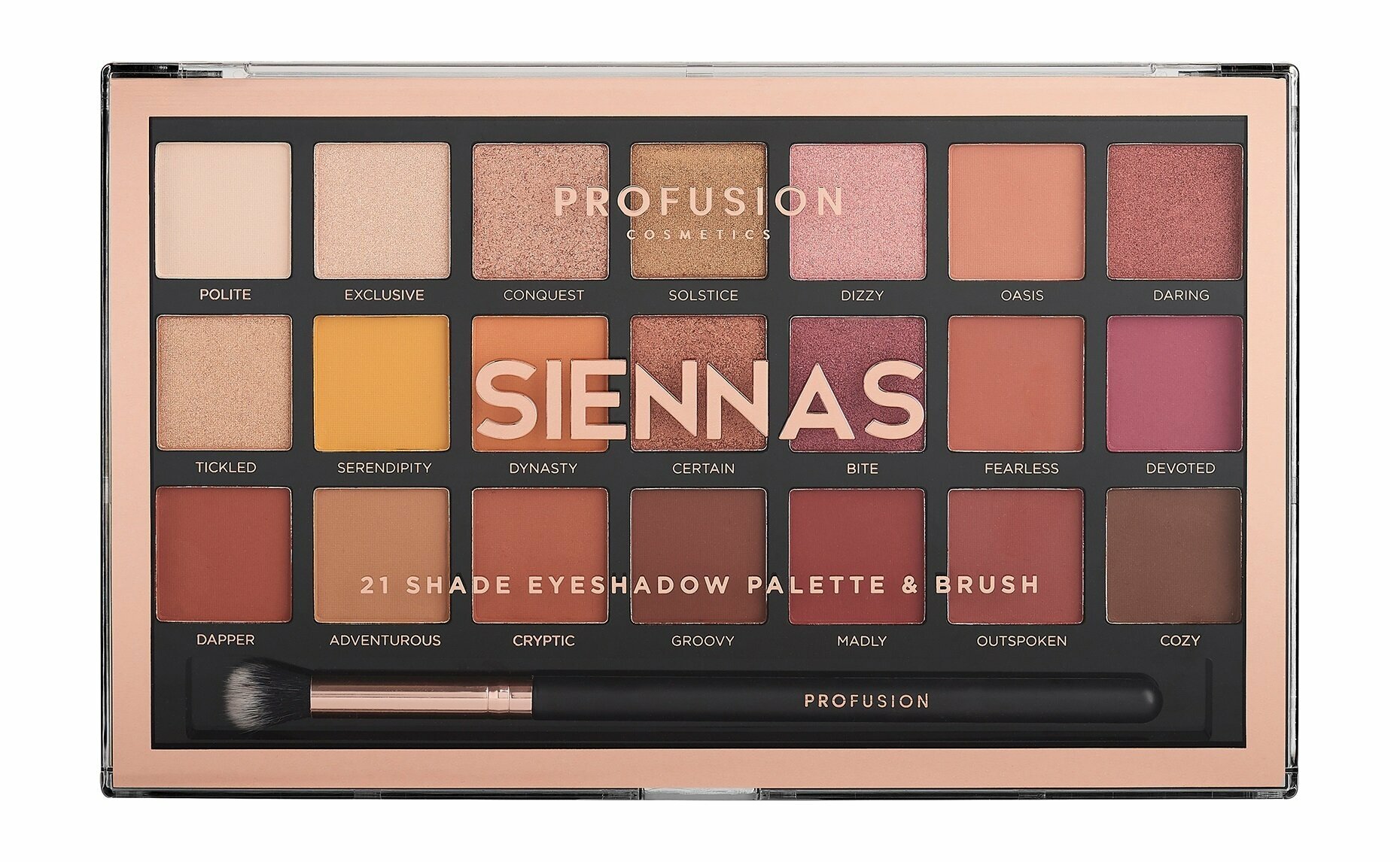 Палетка теней для век Profusion Siennas 21 Shade Eyeshadow Palette