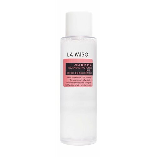 Интенсивный обновляющий тонер для лица с кислотами La Miso AHA BHA PHA Regenerating Toner pH5 5