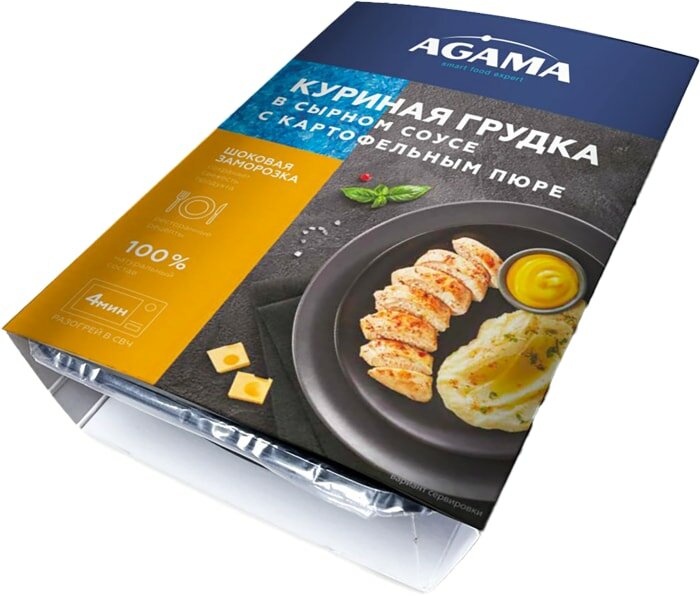 Куриная грудка Agama Ready to eat В сырном соусе с картофельным пюре 250г