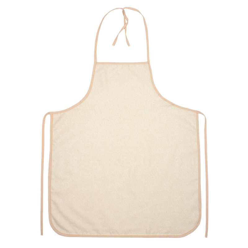 фото Фартук кухонный 70х60см, рогожка, 160г/м2, Рант бежевый