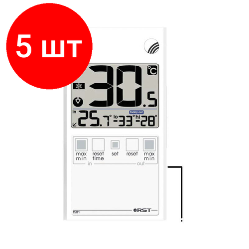 Комплект 5 штук Термометр рамный RST 01581 1797100₽