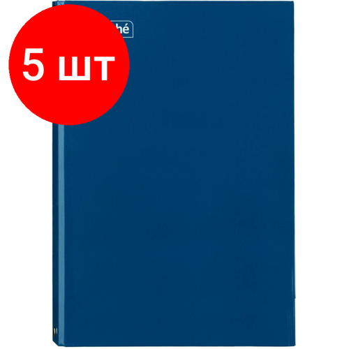 Комплект 5 штук, Бизнес-тетрадь А4 80л ATTACHE, на кольцах, синий, обложка 7БЦ