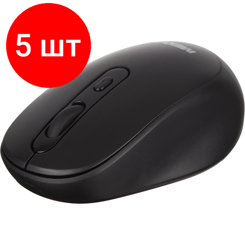 Комплект 5 штук Мышь компьютерная ProMega E-WM008 черная 1200-3200DPi 24Ггц 105x64x38мм 523000₽
