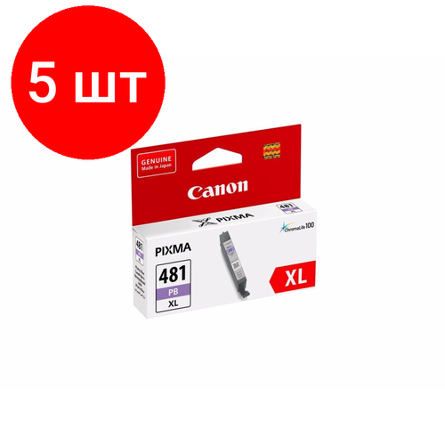 Комплект 5 штук, Картридж струйный Canon CLI-481XL PB 2048C001 фото гол. пов. емк дляTS9140