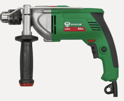 Изображение товара Дрель STATUS DP851, ударная, ключевой патрон, зеленая, 2700 об/мин, мощность 850Вт