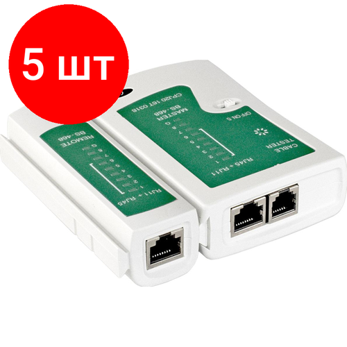 тестер tek 6878 28 ns цифровой Комплект 5 штук, Тестер сетевой NS-468 ExeGate для RJ-45/RJ-11/RJ-12