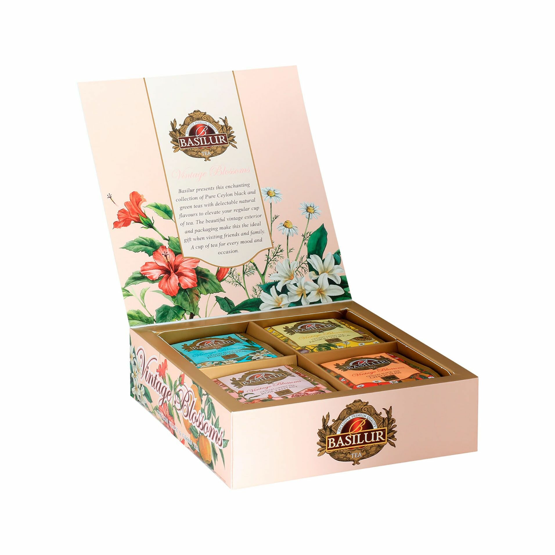 Чай набор Basilur Винтажные цветы Ассорти, 40 саше - фото №2