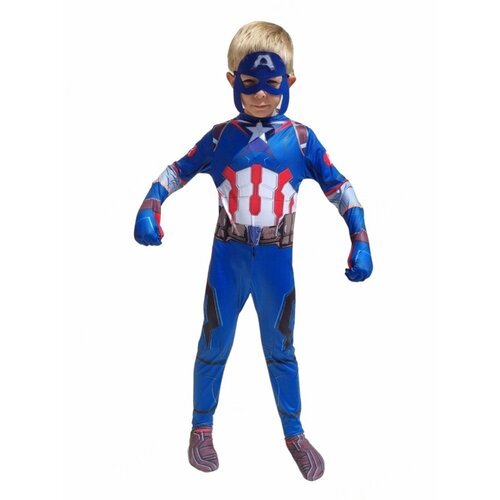 детский карнавальный костюм капитан америка размер 130 Детский карнавальный костюм - Капитан Америка - размер 130