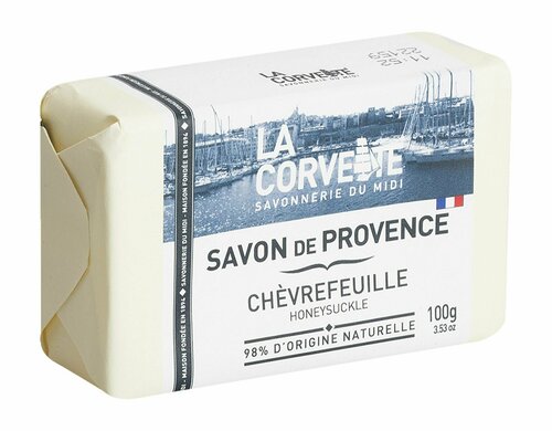 Туалетное мыло c ароматом жимолости La Corvette Savon de Provence Chevrefeuille