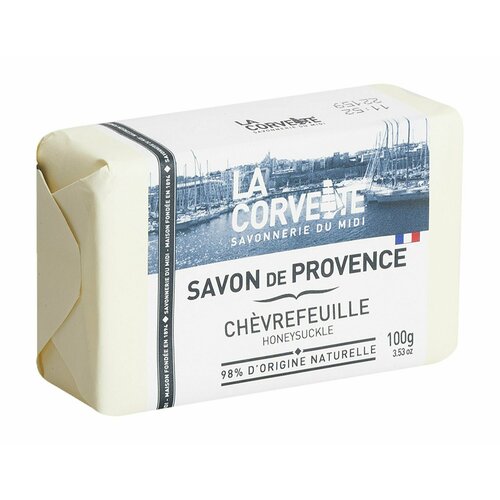 Туалетное мыло c ароматом жимолости La Corvette Savon de Provence Chevrefeuille