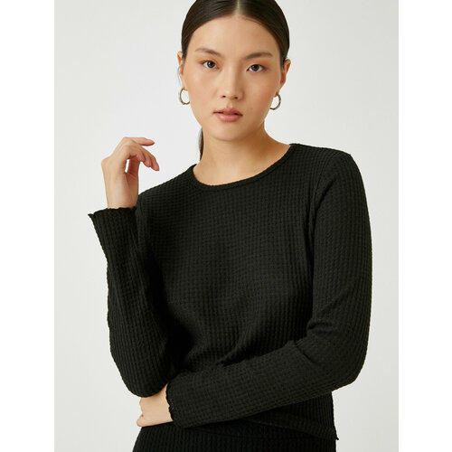 фото Лонгслив koton, размер xl, черный