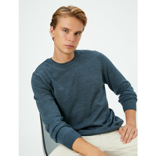 фото Свитер koton, размер 50, зеленый, синий