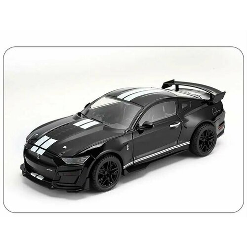 Машинка металлическая Ford Mustang Shelby GT500 1:18, Коллекционная модель машины для взрослых, Игрушечный автомобиль с звуковыми и световыми эффектами для детей, 27 см maisto машинка металлическая ford mustang shelby gt500 2020 1 24 оранжевая