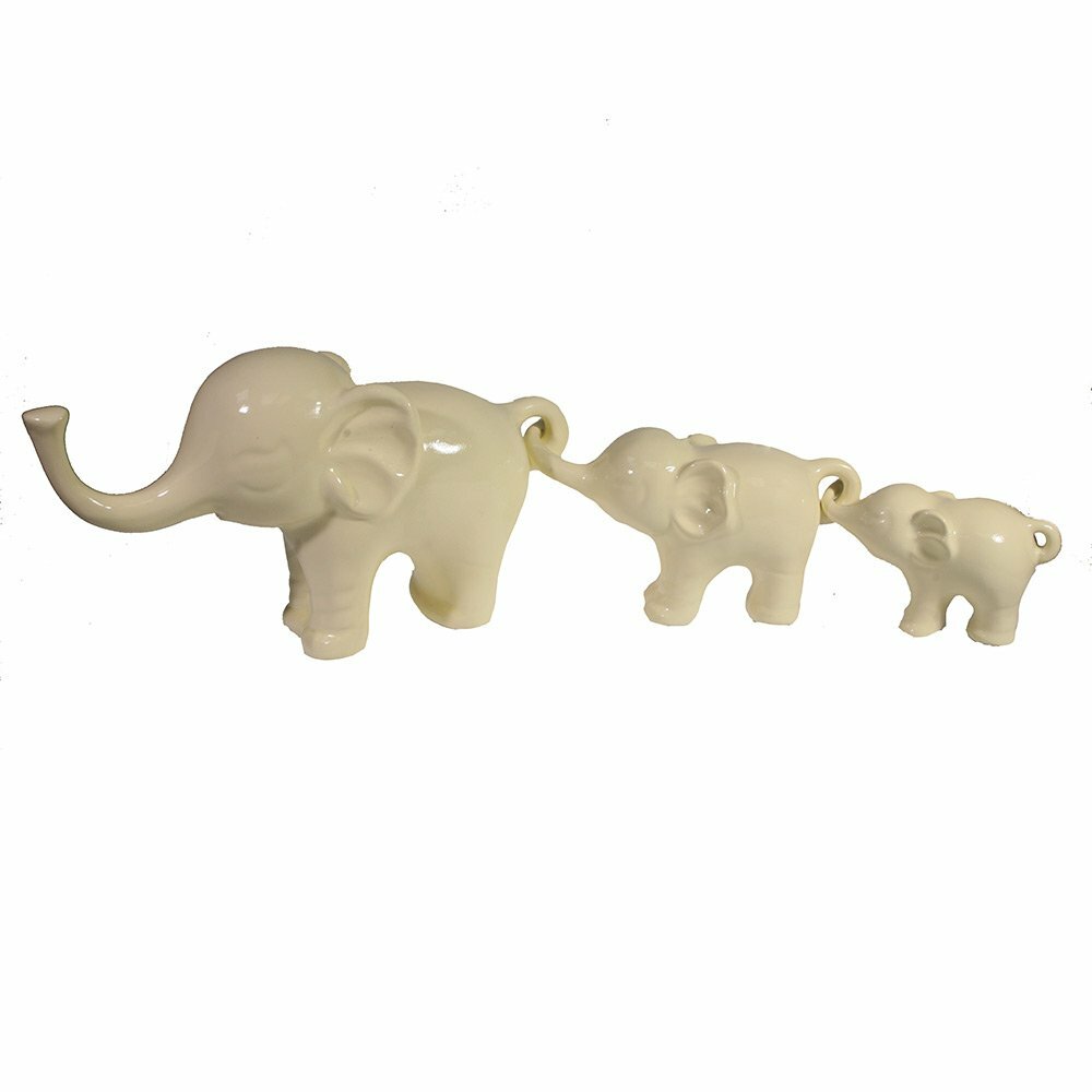Декоративная композиция Семья слонов (цв. слоновая кость), 57*15*8,5см KSMR-713421/I065