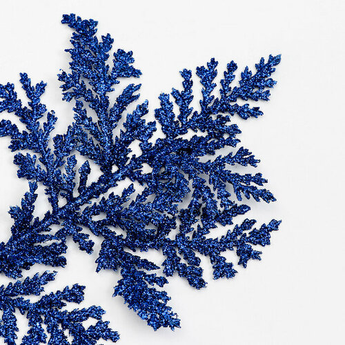 Декоративная веточка Изумление в синем цвете, 0,3 х 12 х 28 см 10 шт.