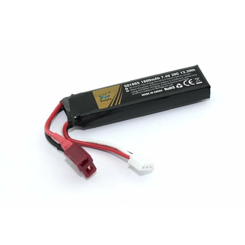 Аккумулятор Li-Pol 7.4v 451865 1800mah T-plug аккумуляторная батарея акб аккумулятор 451865 разъем sm 1800мач 7 4в li pol