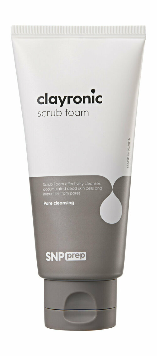 Глубоко очищающая пенка скраб для лица SNP Prep Clayronic Scrub Foam