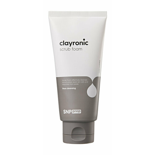 Глубоко очищающая пенка скраб для лица SNP Prep Clayronic Scrub Foam