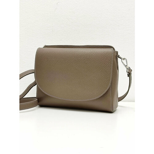 фото Сумка сэтчел steffalini, фактура зернистая, коричневый