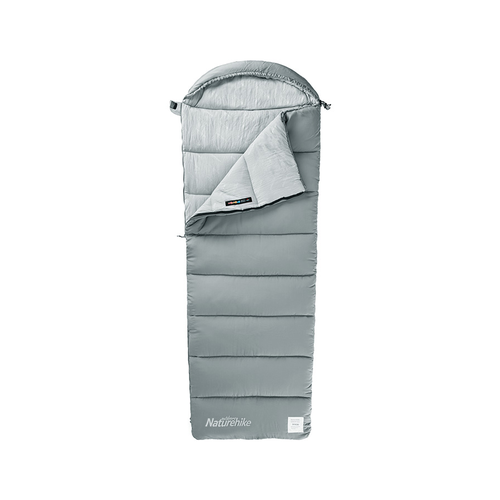Мешок спальный Naturehike Envelope M300, (190+30)х80 см, (правый) (ТК: +6°C), серый спальный мешок naturehike cwz400 down envelope sleeping bag nh19w400 z