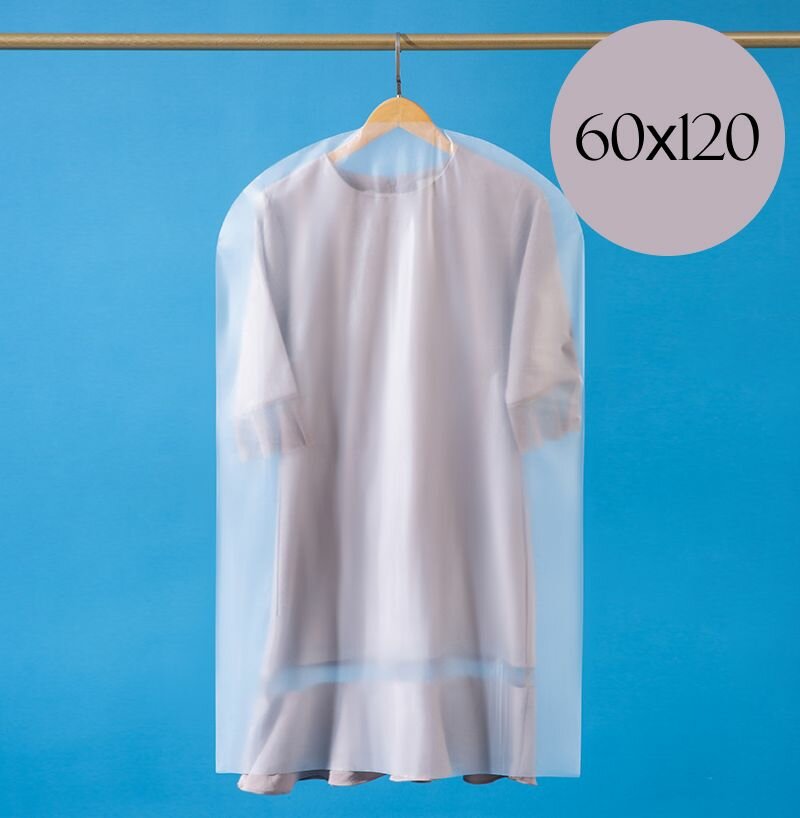 фото Чехол для одежды прозрачный со свободным нижним краем
