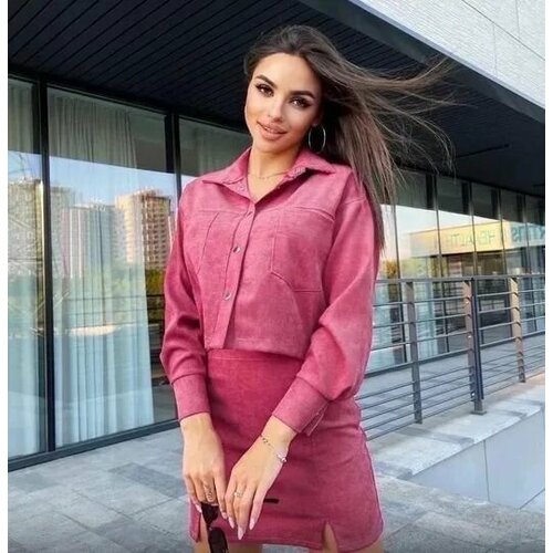 Костюм, размер 48, розовый