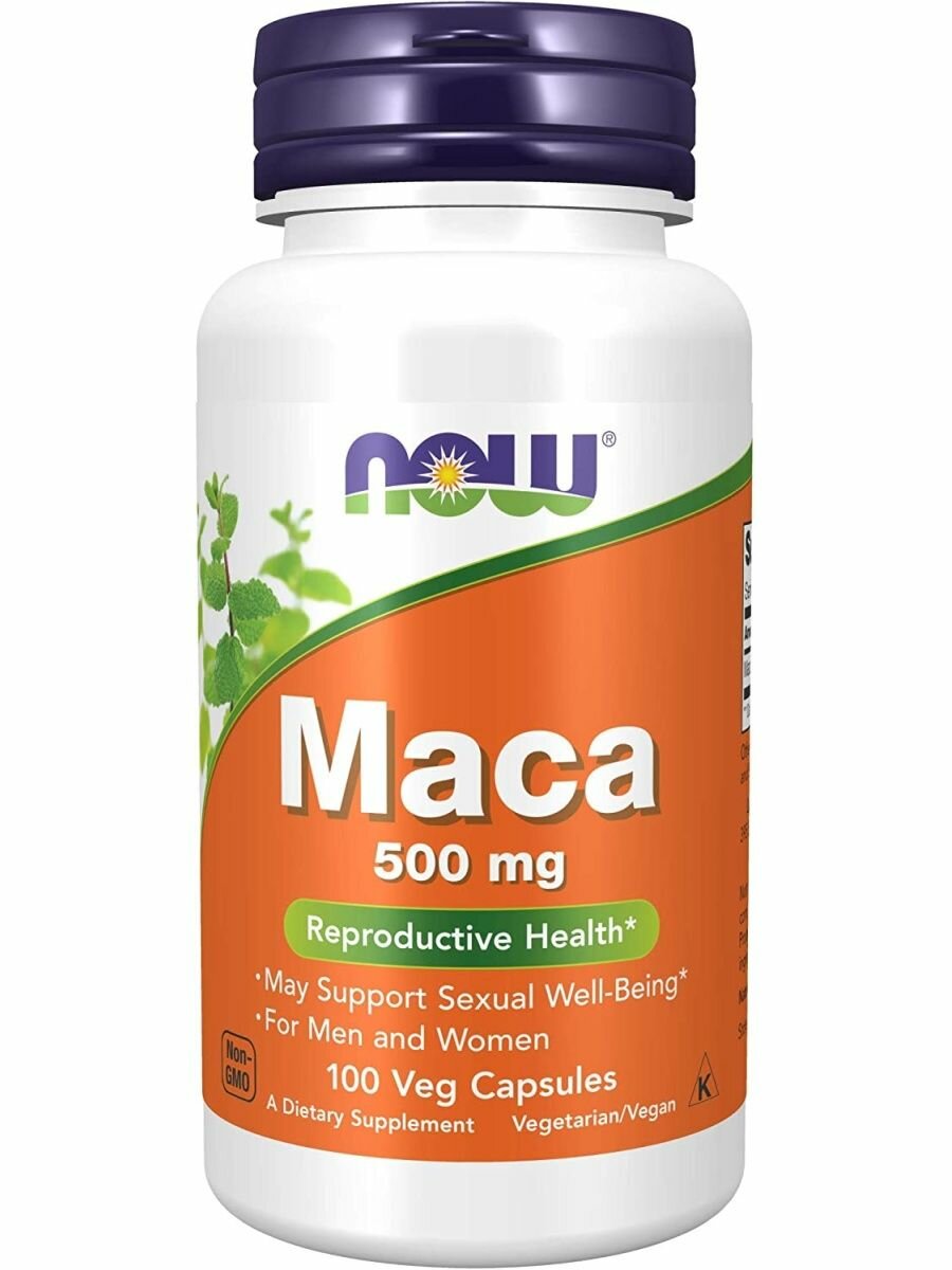 Биологически активная добавка NOW Maca 500мг 100капсул США