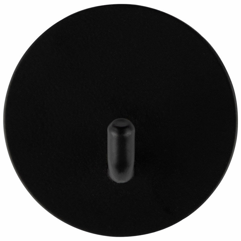 Набор крючков на самоклеящейся основе "Круг", 2 штуки, металлические с порошковым покрытием черного цвета