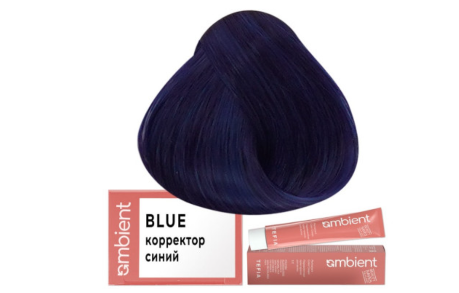 Синий корректор , Перманентная крем-краска для волос, AMBIENT TEFIA 60 мл.