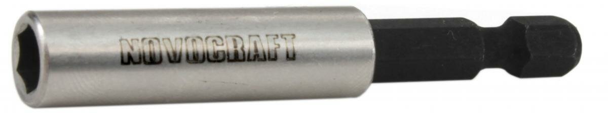 фото Адаптер для бит мaгнитный 50 мм Novocraft SS корпус из нержавеющей стали, уп. 1 шт.