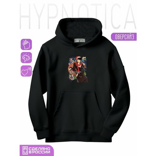 фото Толстовка hypnotica, размер m, черный