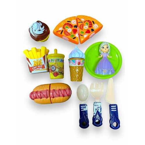 Детский игровой набор продуктов еды и с фигуркой принцессы