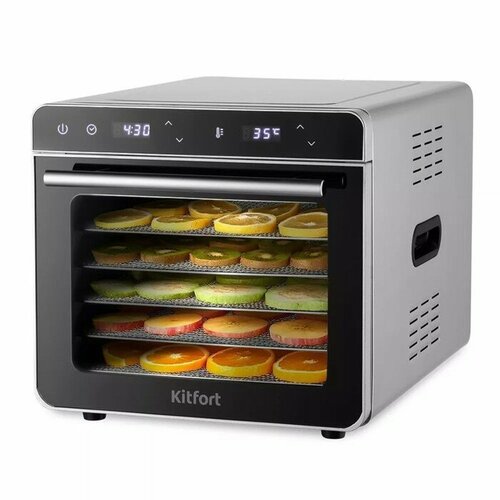 Kitfort Сушилка для овощей и фруктов Kitfort КТ-1948 700 Вт 6 ярусов серебристо-чёрная 2073400₽