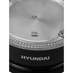 Чайник электрический HYUNDAI , 2200Вт, черный - фото №12