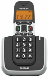 Р/Телефон Dect Decross DC1004 черный/серебристый АОН